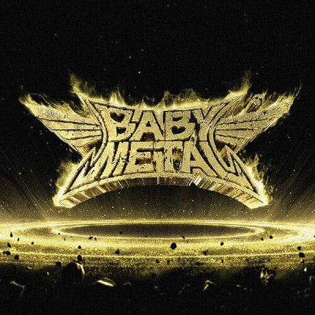 Energetic album cover with 'Baby Metal' logo and fiery design elements.