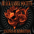 Album cover for Black Label Society's 'Engines of Demolition' with a metallic skull and engine design.