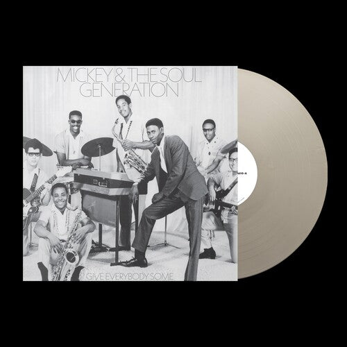 Vinyl record with a cover featuring a group of musicians and text 'Mickey & The Soul Generation'.