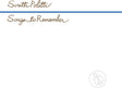 Album cover with 'Scritti Politti Songs to Remember' text on a white background