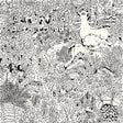Black and white illustration with animals and text 'of Montreal' on a white background