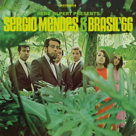 Album cover featuring a group of people in a jungle setting with text 'Herb Alpert Presents Sergio Mendes & Brasil '66'.