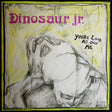 Album cover for Dinosaur Jr. with a stylized face and text 'You're Living All Over Me'.