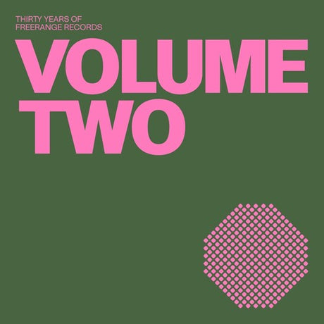 Album cover with 'Volume Two' in pink text on a green background