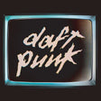 Vintage television set displaying the word 'daft punk' in stylized text.