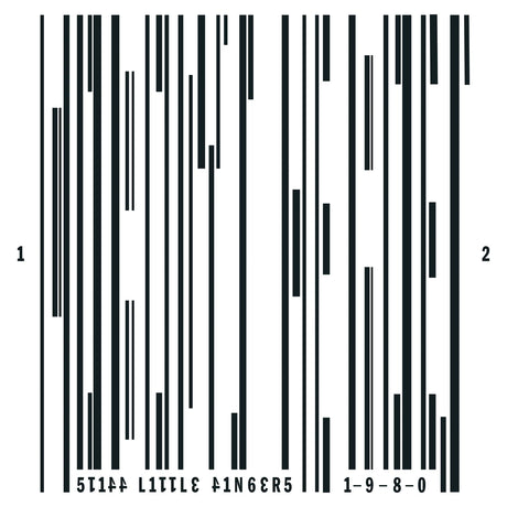 A black and white barcode with vertical bars, numbers at the bottom, and the labels 1 and 2 on both sides.