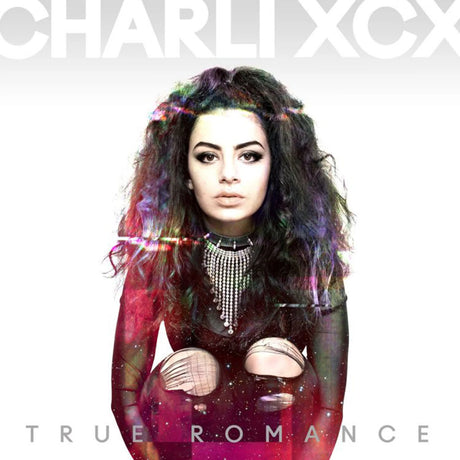 Album cover with a person with colorful hair and 'Charli XCX' branding