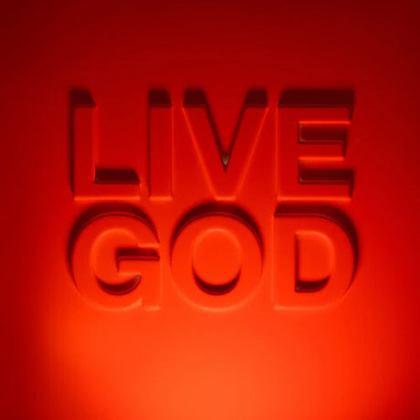 Red text 'LIVE GOD' on a red background