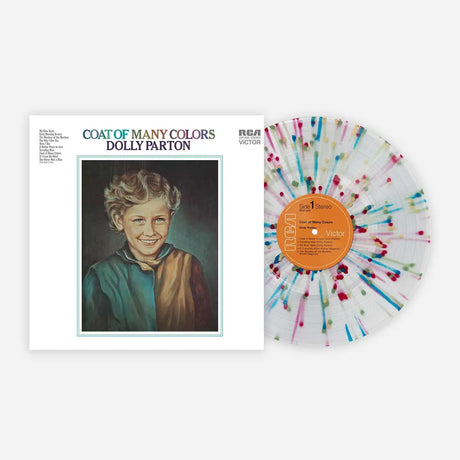 Vinyl record with colorful sleeve and cover featuring Dolly Parton's portrait.