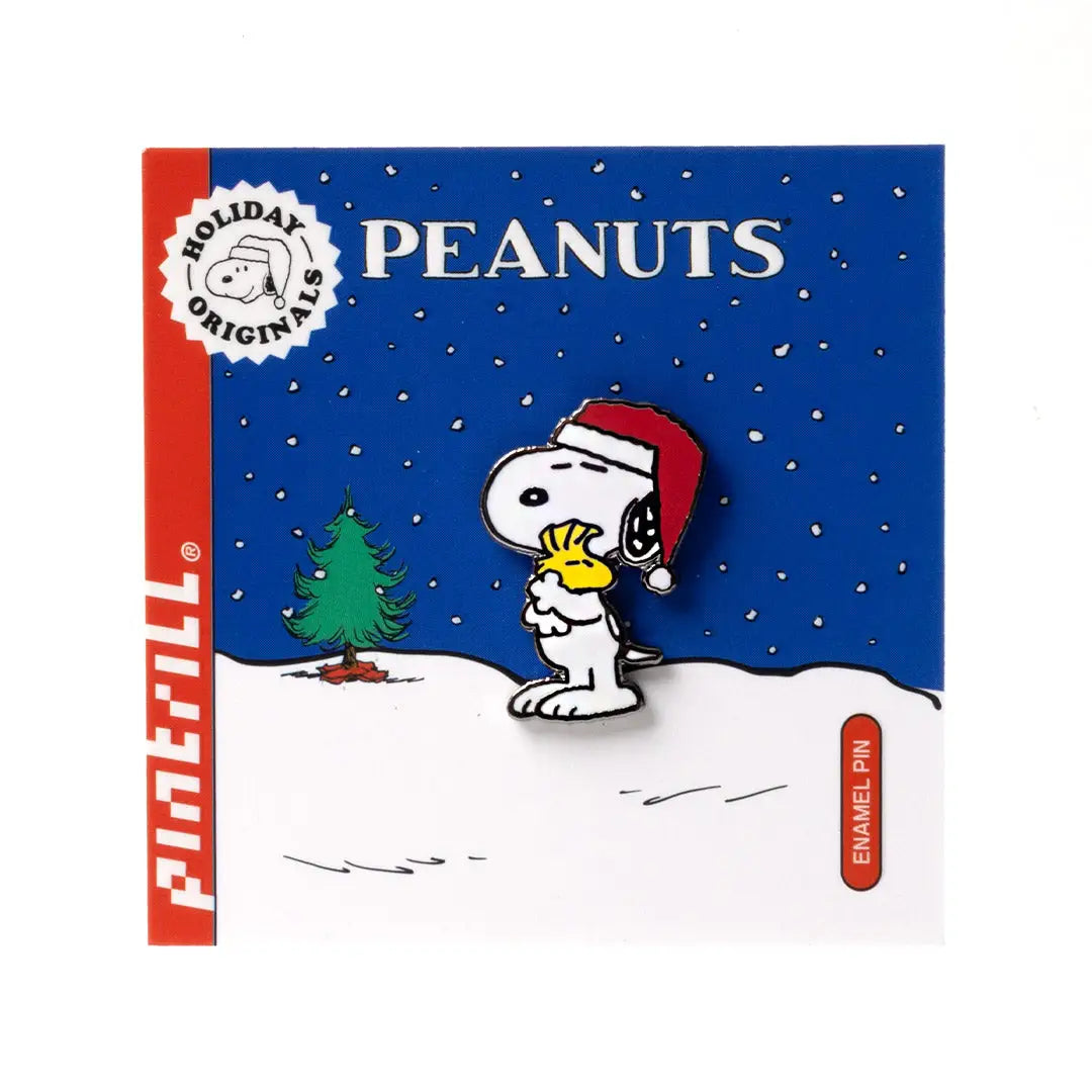 Snoopy & Woodstock Hug Christmas Pin