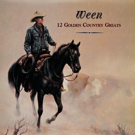 Album cover with a cowboy on a horse and 'Ween' text