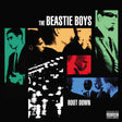 Album cover for 'Root Down' by The Beastie Boys with stylized portraits and color blocks.