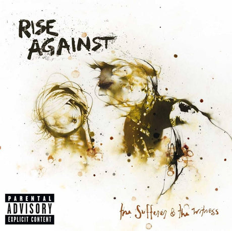 Album cover for 'The Suffering & The Witness' by Rise Against with abstract design and parental advisory label.