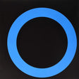 Blue circle on a black background