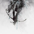Gray-scale illustration of a person with a bow and arrow against a light gray background