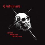 Album cover with a skull and candles on a black background, featuring the text 'Candlemass' and 'Epicus Doomicus Metallicus'.