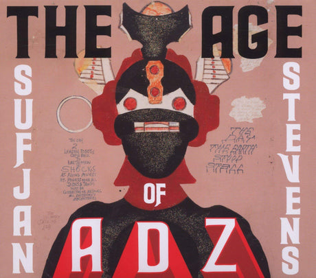 Album cover for 'The Age of Adz' by Sufjan Stevens with abstract design and text.