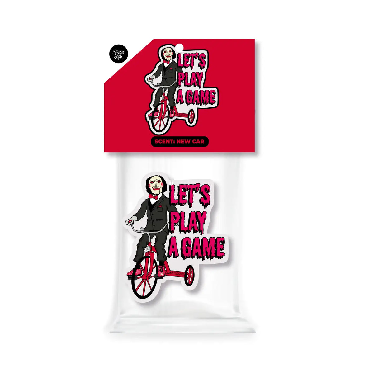 Let's Play A Game Saw Doll Halloween Air Freshener