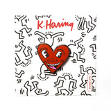 Keith Haring Black Nickel Plated Brass Heart Lapel Pin