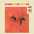 Album cover for 'Jazz Samba' featuring Stan Getz and Charlie Byrd with abstract design and limited edition label.