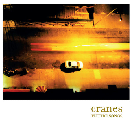 Album cover for 'Future Songs' by Cranes with a stylized image of a car on a road.
