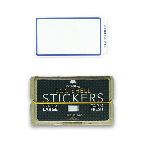 Egg Shell Sticker Pack (Line Border) - Blue