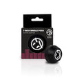 Black 7 inch single puck with packaging on a white background