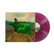 Vinyl record with a colorful cover featuring a person in a green outfit against a mountainous landscape.