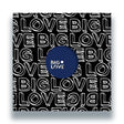 Album cover with 'BIG LOVE' text pattern on a black background