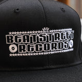 Beat Street Snapback Hat - Black with White Logo