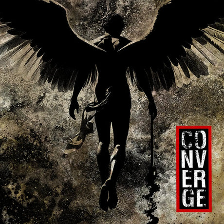 Album cover with a silhouette of a figure with wings and the word 'Converge' in red.