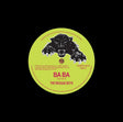 A circular yellow-green vinyl record label on a black background, featuring a black panther illustration and the text 'BA BA' and 'THE REGGAE BOYS' in red and black.