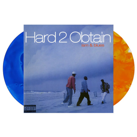 Vinyl record with a cover featuring three people walking on a beach, titled 'Hard 2 Obtain'.