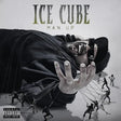 Album cover for 'Man Up' by Ice Cube with a person in a hooded outfit and small figures in the background.