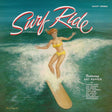 Album cover with a woman on a surfboard and text 'Surf Ride' against a blue ocean background.