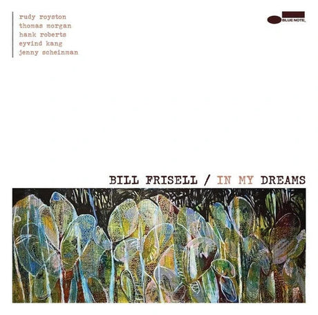 Album cover for 'In My Dreams' by Bill Frisell with abstract design and text.