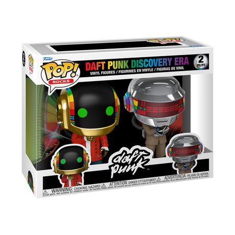 Funko Pop! Daft Punk Discovery Era vinyl figures packaging on a white background