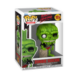Funko Pop! vinyl figure packaging with green zombie design on a white background