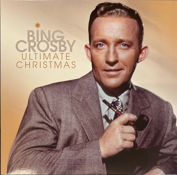 Album cover featuring Bing Crosby with text 'Bing Crosby Ultimate Christmas' on a beige background