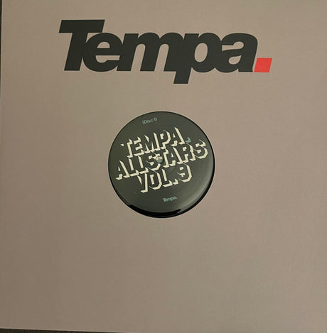 Vinyl record cover with 'Tempa' and 'Tempa All-Stars Vol. 9' text on a beige background