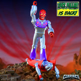 Toy figure with red face and purple outfit on a fiery background, featuring 'Czarface' branding.