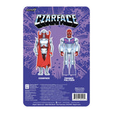 Action figure packaging with 'Czarface' and 'Frankie Pulitzer' on a purple background
