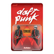 Action figure packaging for Daft Punk with red and white design