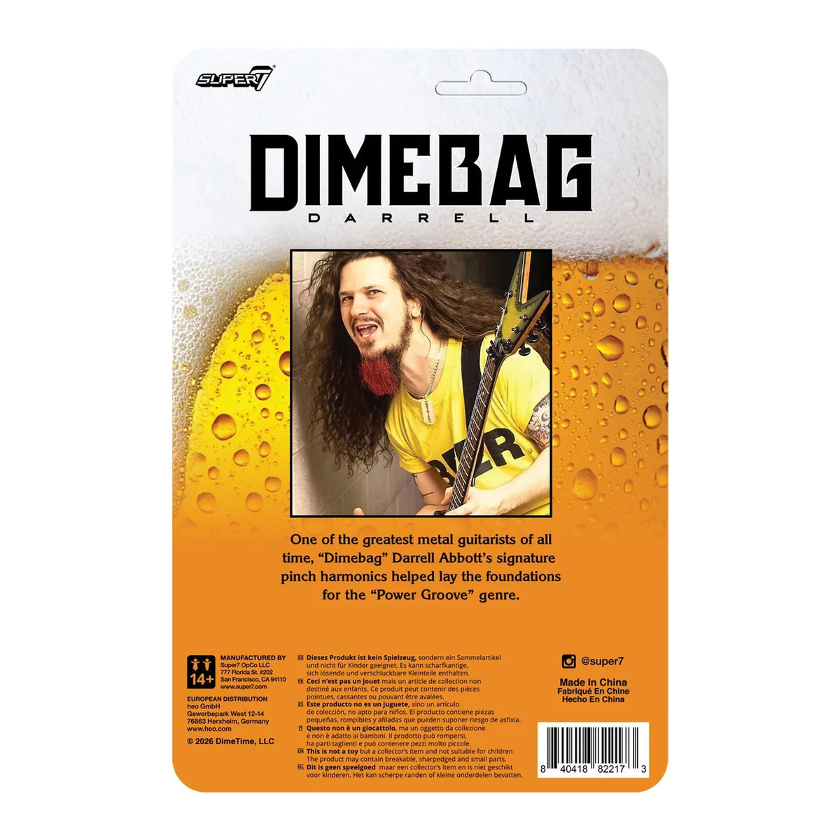 Dimebag Darrell ReAction Figures Wave 02 Dimebag Darrell (BEER Shirt)