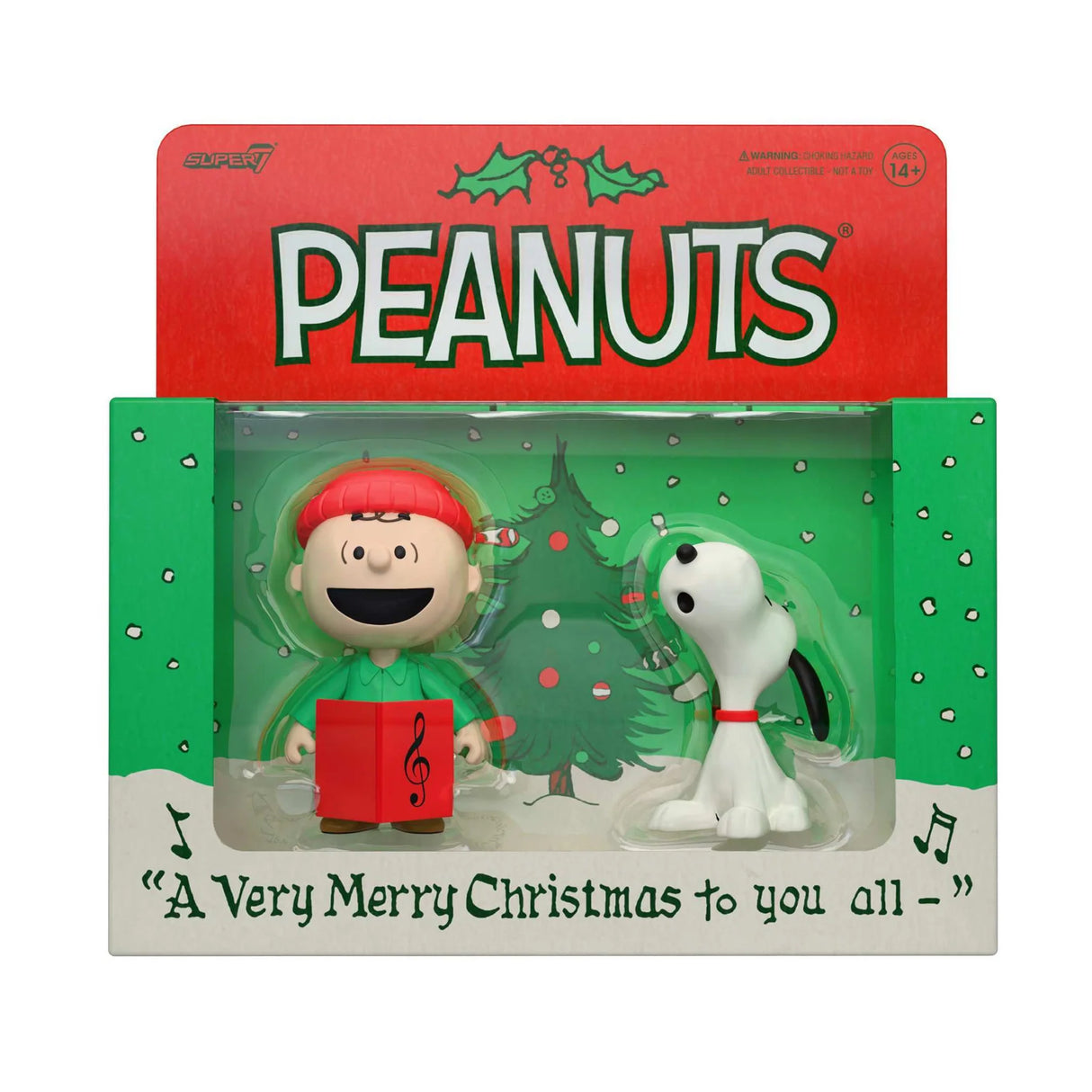 Peanuts ReAction Figures Charlie Brown And Snoopy (Caroling)