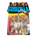 Toy figure of Godzilla in packaging with colorful background