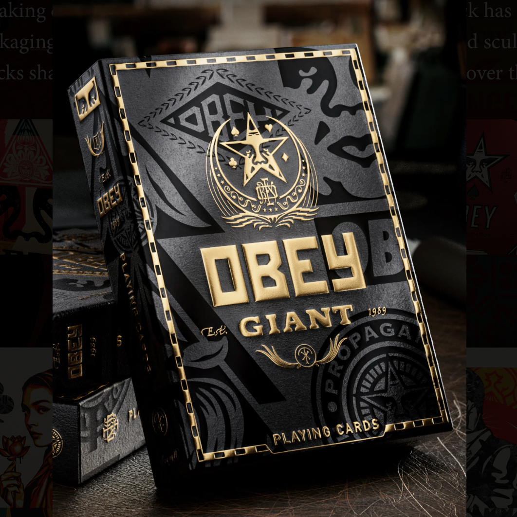 OBEY Playing Cards - Gold