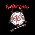 Slayer logo with 'Haunting the Chapel' text on a black background