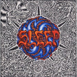 Album cover with 'Sleipnir' text in red and blue on a black and white patterned background