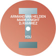 Album cover with text 'Armand van Helden, Mark Knight, D. Ramirez' on a circular background
